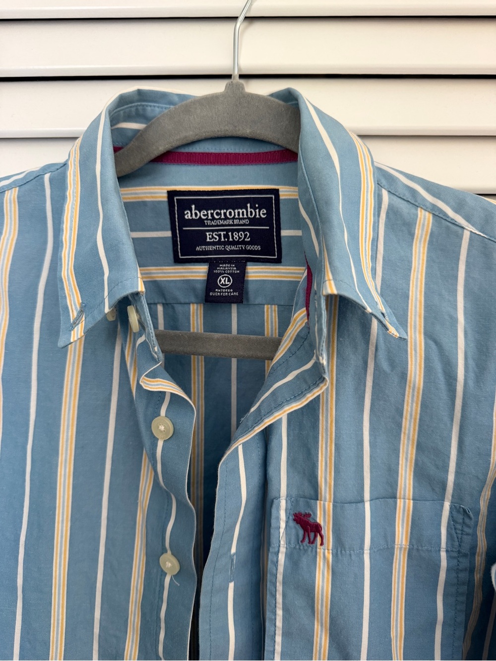 ABERCROMBIE VINTAGE BUTTON UP XL